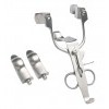 Parkes Anal Combination Self Retaining Retractor with Ratchet Two Pairs of Rotating Lateral Blades 75mm x 24mm & 95mm x 24mm, One Centre Blade 90mm x 24mm