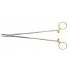 Finochietto Needle Holder Tungsten Carbide Jaws, Serration Pitch 0.5mm for Suture Size 5 to 4/0, Overall Length 265mm