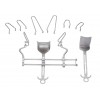 Balfour Interchangeable Retractor complete with 4 sets of Lateral Blades 65mm, 85mm, 105mm & 155mm Deep, 1 Balfour Centre Blade 70mm W x 70mm D, 1 Straight Centre Blade 70mm W x 100mm D