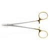 Crilewood Needle Holder Tungsten Carbide Jaws, Serration Pitch 0.4mm for Suture Size 3/0 to 6/0, Overall Length 150mm