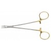 Ryder Micro Needle Holder Tungsten Carbide Jaws, Serration Pitch 0.4mm for Suture Size 3/0 to 6/0, Offset Bow, Overall Length 125mm