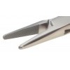 Halsey Needle Holder Tungsten Carbide Jaws, Serration Pitch 0.4mm for Suture Size 3/0 to 6/0, Overall Length 125mm