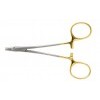 Derf Needle Holder Tungsten Carbide Jaws, Serration Pitch 0.4mm for Suture Size 3/0 to 6/0, Overall Length 120mm