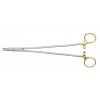 Wangensteen Needle Holder Tungsten Carbide Jaws, Serration Pitch 0.5mm for Suture Size 5 to 4/0, Long Jaw, Overall Length 270mm