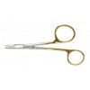 Foster Gillies Combined Scissors/Needle Holder Right Hand Tungsten Carbide Jaws, Serration Pitch 0.4mm for Suture Size 3/0 to 6/0, Overall Length 125mm